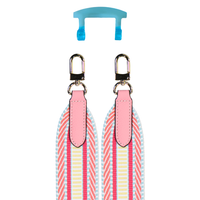 PATTERNED STRAP + AQUAMARINE TRANSPARENT HOOK