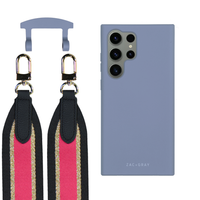 Samsung S25 Ultra BLUE FOG CASE + PATTERNED STRAP
