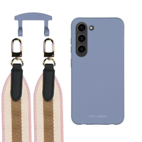 Samsung S23 Plus BLUE FOG CASE + PATTERNED STRAP