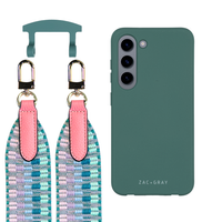 Samsung S23 TIDAL TEAL CASE + PATTERNED STRAP