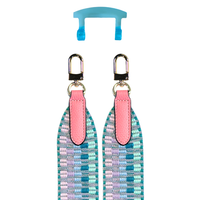 PATTERNED STRAP + AQUAMARINE TRANSPARENT HOOK