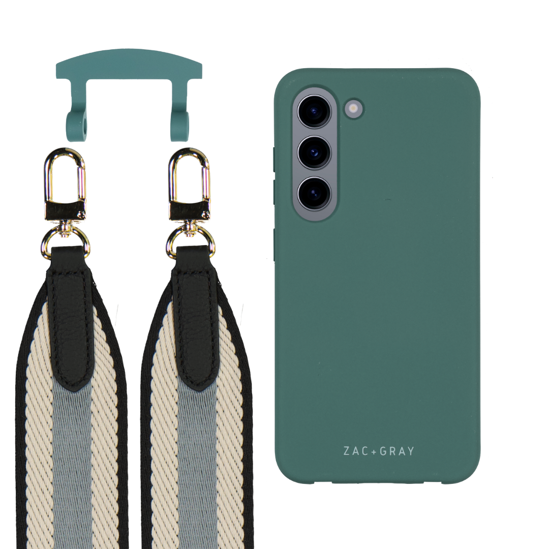 Samsung S23 TIDAL TEAL CASE + PATTERNED STRAP