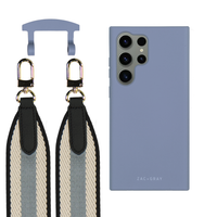 Samsung S25 Ultra BLUE FOG CASE + PATTERNED STRAP