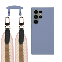 Samsung S25 Ultra BLUE FOG CASE + PATTERNED STRAP