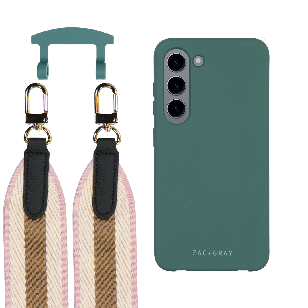 Samsung S23 TIDAL TEAL CASE + PATTERNED STRAP