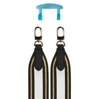 PATTERNED STRAP + AQUAMARINE TRANSPARENT HOOK