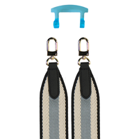 PATTERNED STRAP + AQUAMARINE TRANSPARENT HOOK