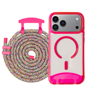 iPhone 17 Pro HOT PINK TRANSPARENT CASE + CORD