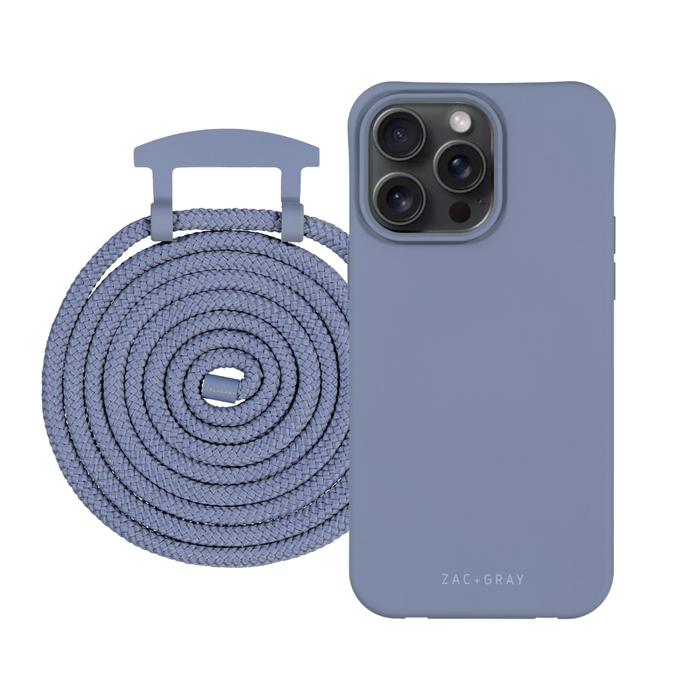iPhone 15 Pro Max BLUE FOG CASE + CORD