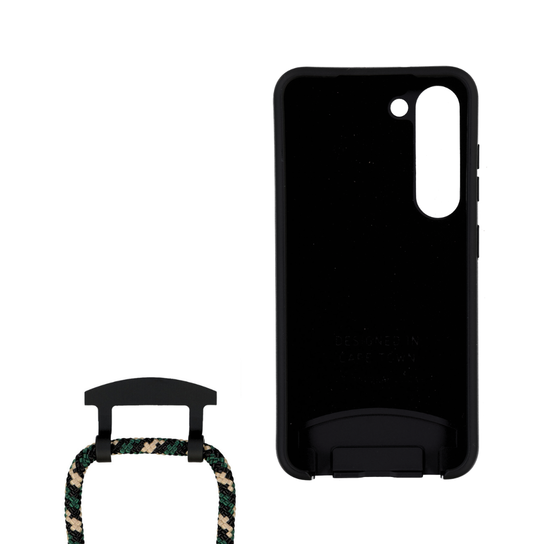 Samsung S23 Plus MIDNIGHT BLACK CASE + FOREST CORD