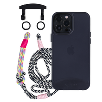iPhone 12 Pro Max MIDNIGHT BLACK FROSTED CASE + KNOTTED CORD