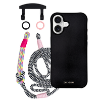 iPhone 17 MIDNIGHT BLACK CASE + KNOTTED CORD