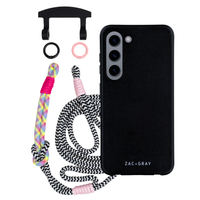 Samsung S23 MIDNIGHT BLACK CASE + KNOTTED CORD