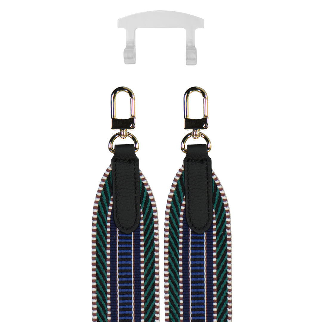 PATTERNED STRAP + TRANSPARENT HOOK
