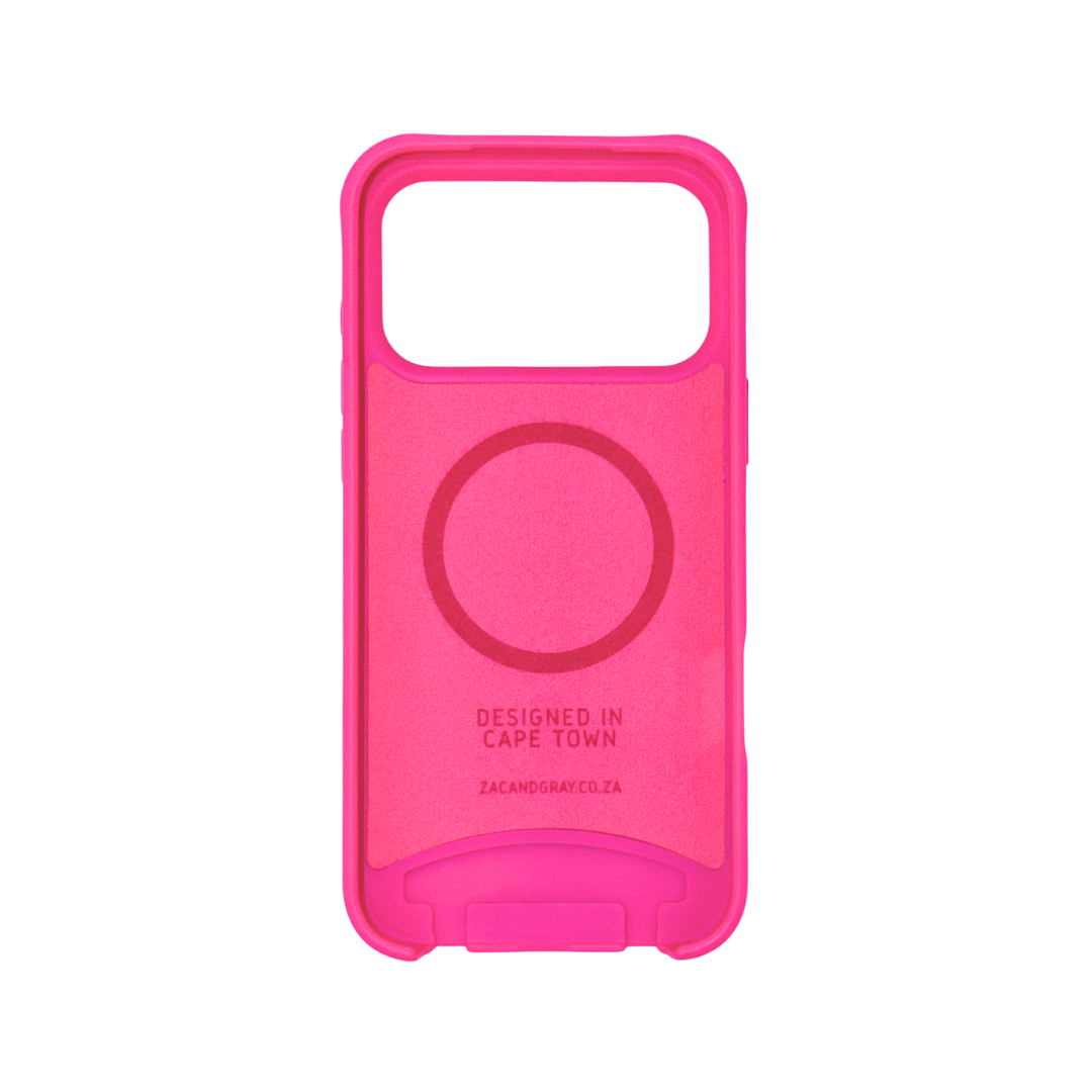 iPhone 17 Pro HOT PINK CASE + PATTERNED STRAP