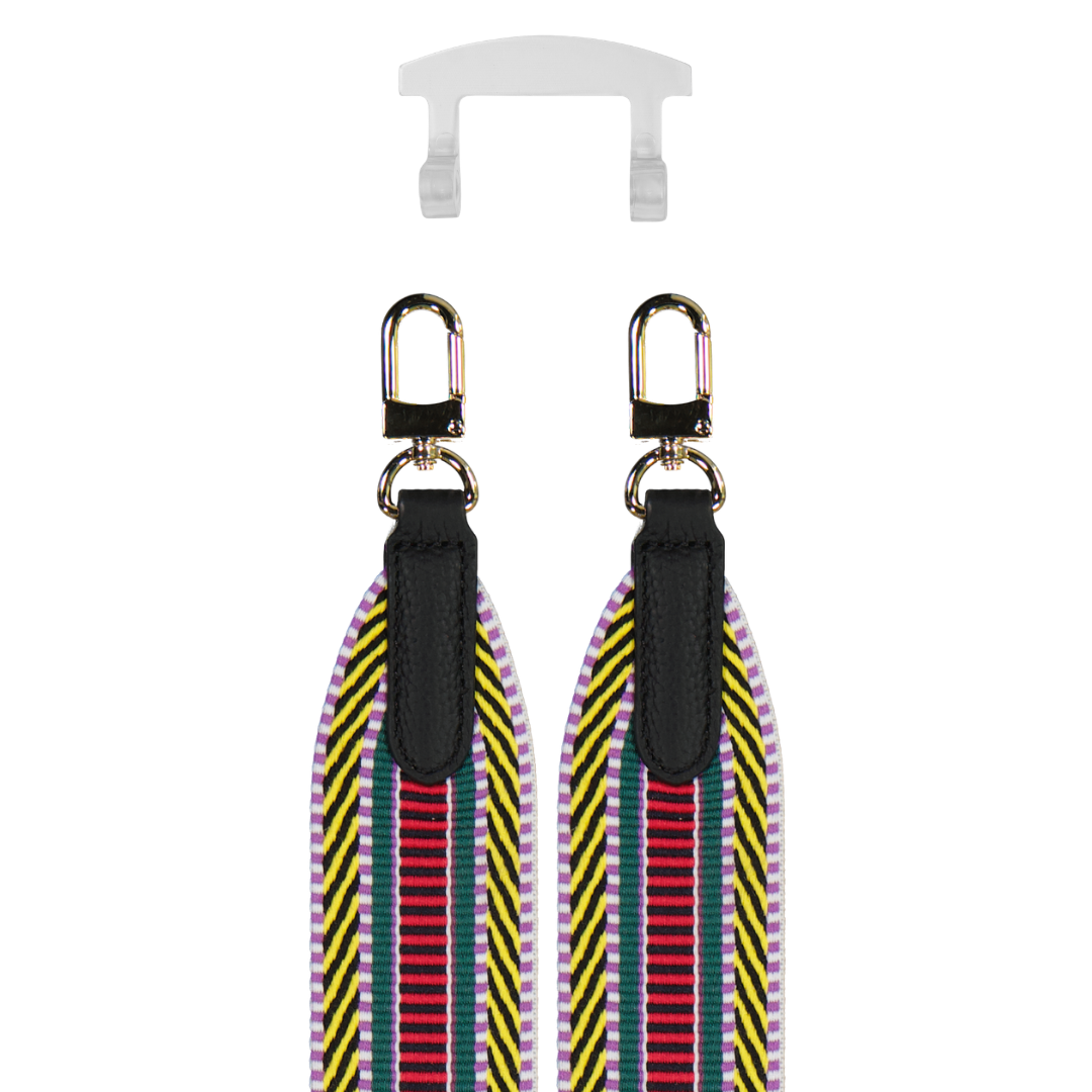 PATTERNED STRAP + TRANSPARENT HOOK