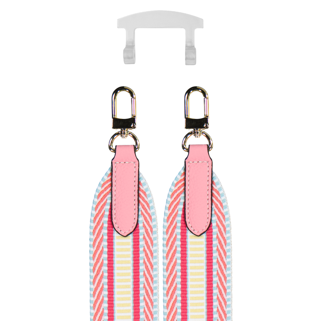PATTERNED STRAP + TRANSPARENT HOOK
