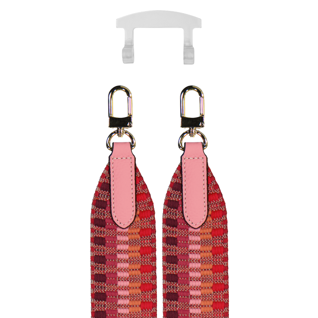 PATTERNED STRAP + TRANSPARENT HOOK