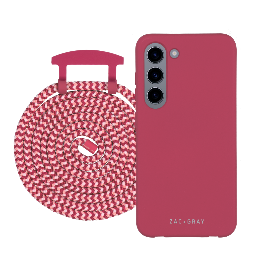 Samsung S23 RASPBERRY RED CASE + CORD