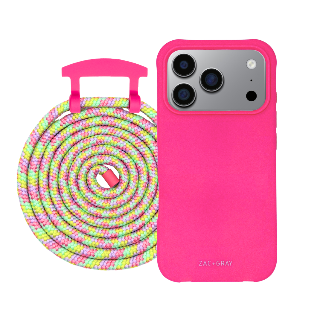 iPhone 17 Pro HOT PINK CASE + CORD