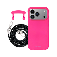 iPhone 17 Pro HOT PINK CASE + CRYSTAL CORD