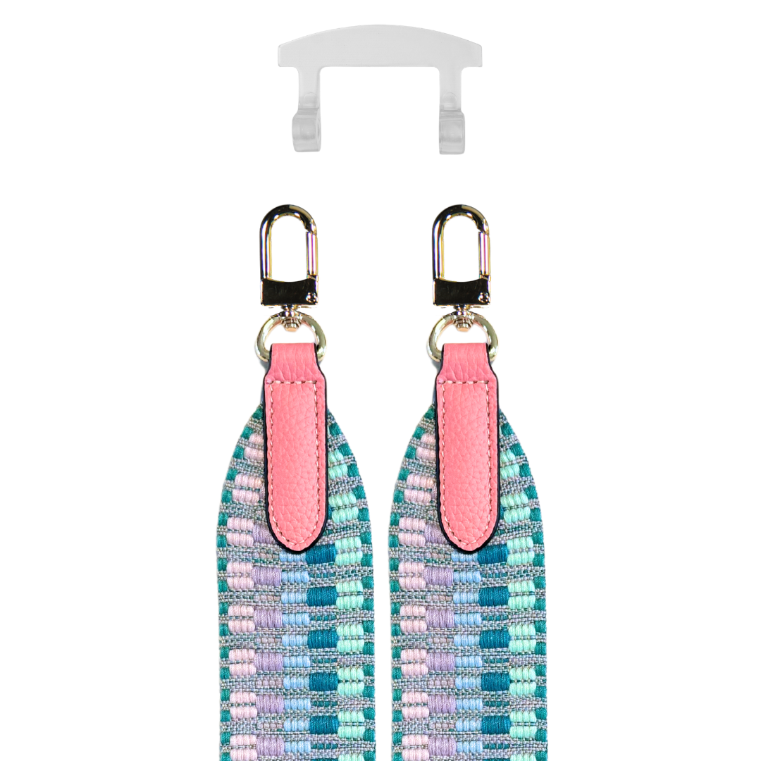 PATTERNED STRAP + TRANSPARENT HOOK