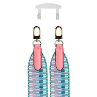 PATTERNED STRAP + TRANSPARENT HOOK