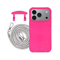 iPhone 17 Pro HOT PINK CASE + CRYSTAL CORD