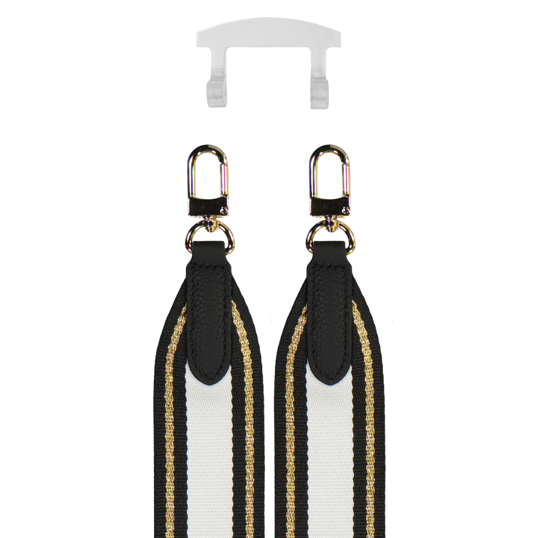 PATTERNED STRAP + TRANSPARENT HOOK