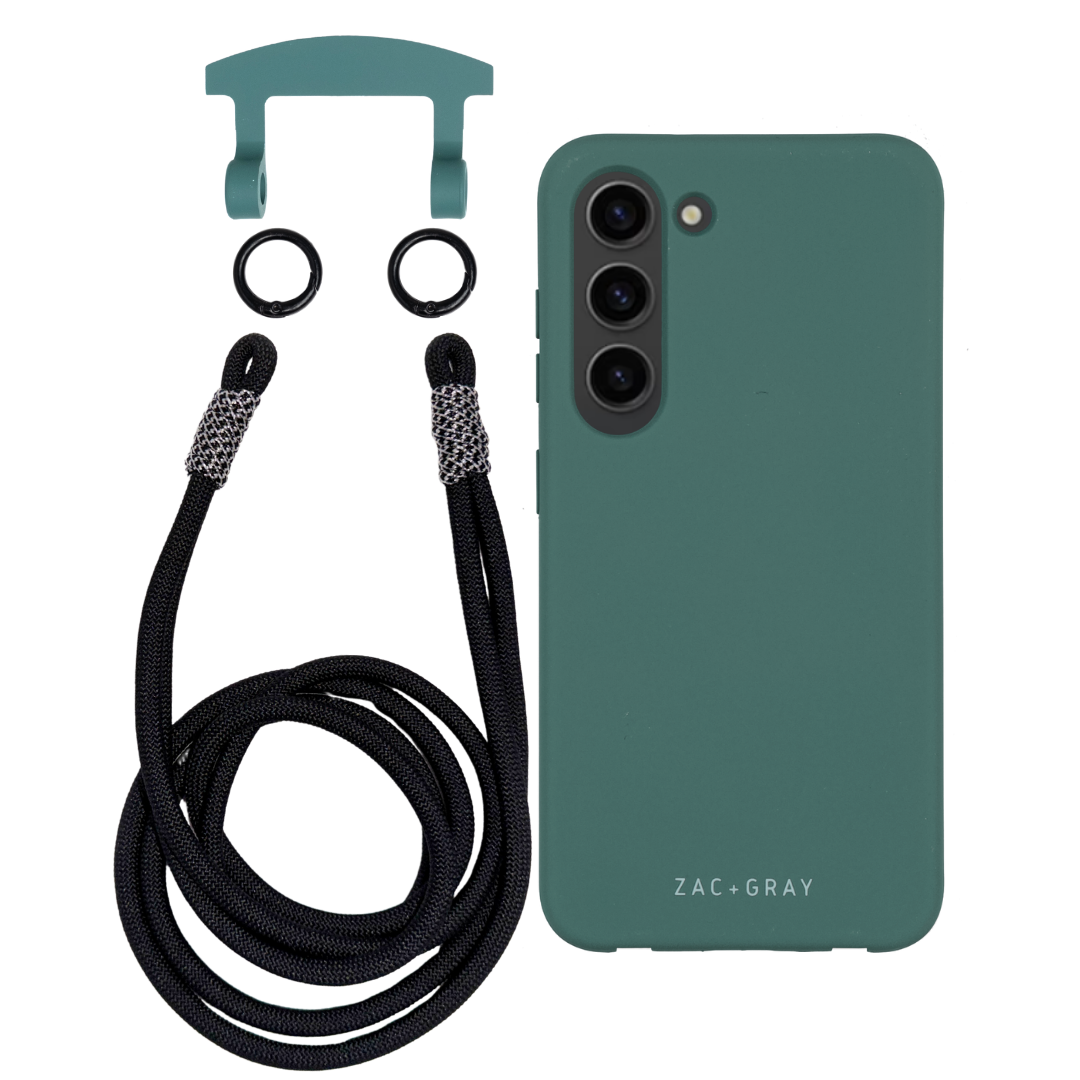 Samsung S24 TIDAL TEAL CASE + KNOTTED CORD