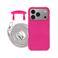 iPhone 17 Pro Max HOT PINK CASE + CRYSTAL CORD