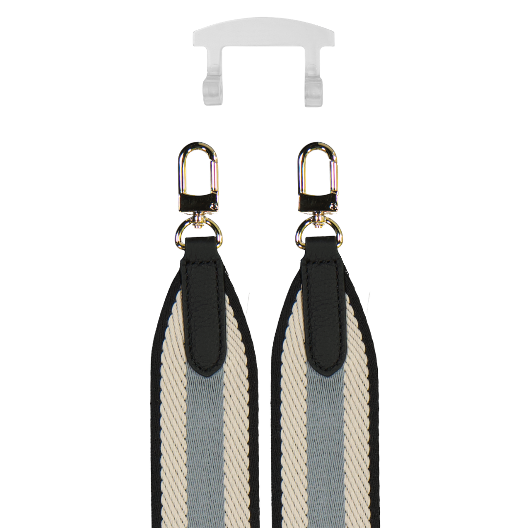 PATTERNED STRAP + TRANSPARENT HOOK
