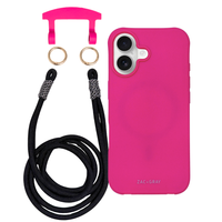 iPhone 17 HOT PINK CASE + KNOTTED CORD