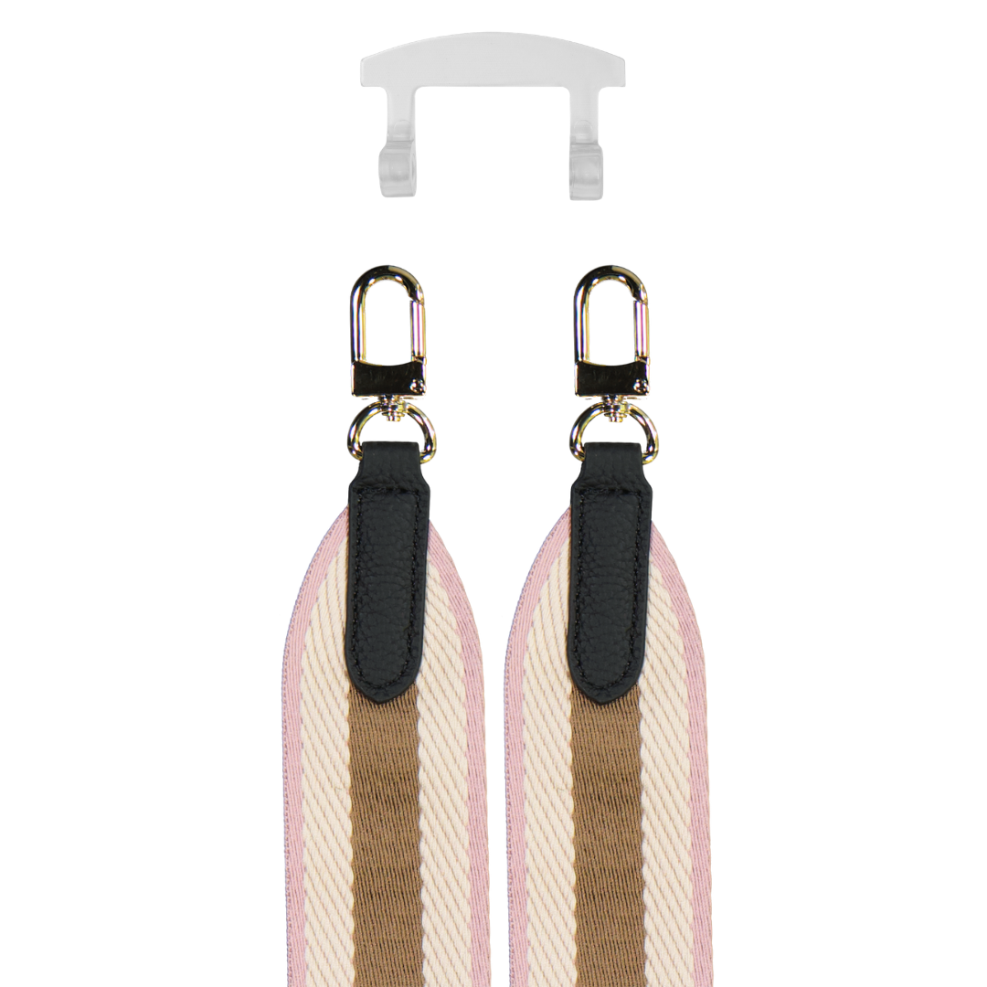 PATTERNED STRAP + TRANSPARENT HOOK