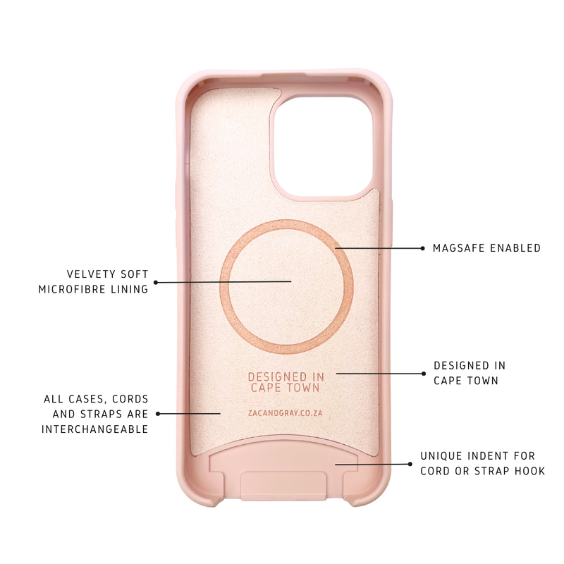 iPhone 15 Pro Max ROSÉ PINK CASE + CORD - MAGSAFE