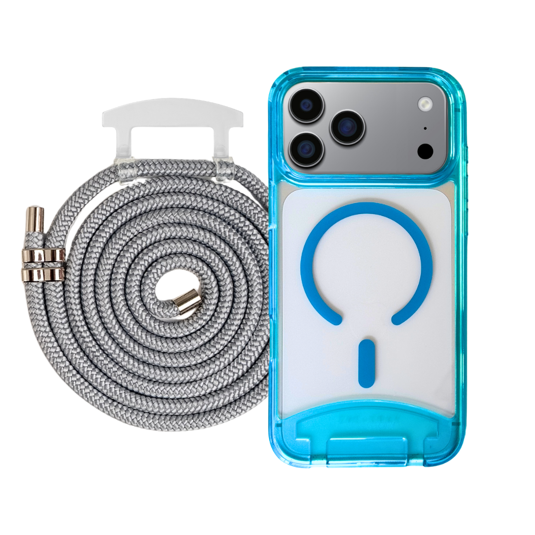 iPhone 17 Pro AQUAMARINE TRANSPARENT CASE + CORD