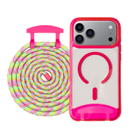 iPhone 17 Pro HOT PINK TRANSPARENT CASE + CORD