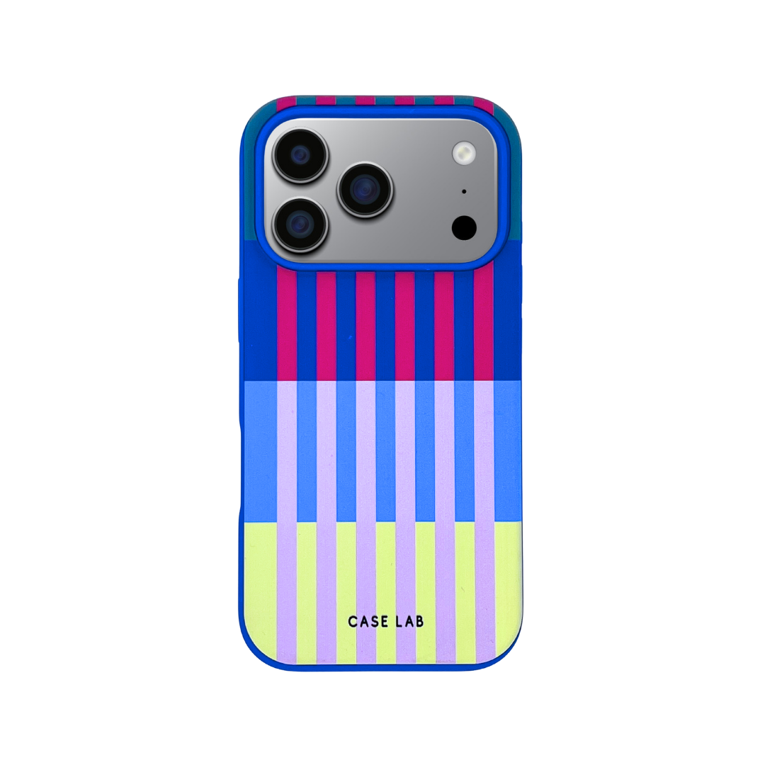 MARINE BLUE MULTI STRIPE PHONE CASE