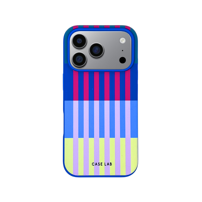MARINE BLUE MULTI STRIPE PHONE CASE