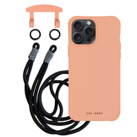 iPhone 6 / 6s / 7 / 8 / SE (2020 & 2022) SUNSET CORAL CASE + KNOTTED CORD