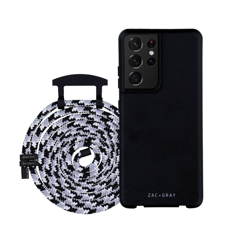 Samsung S20 MIDNIGHT BLACK CASE + GLACIER CORD