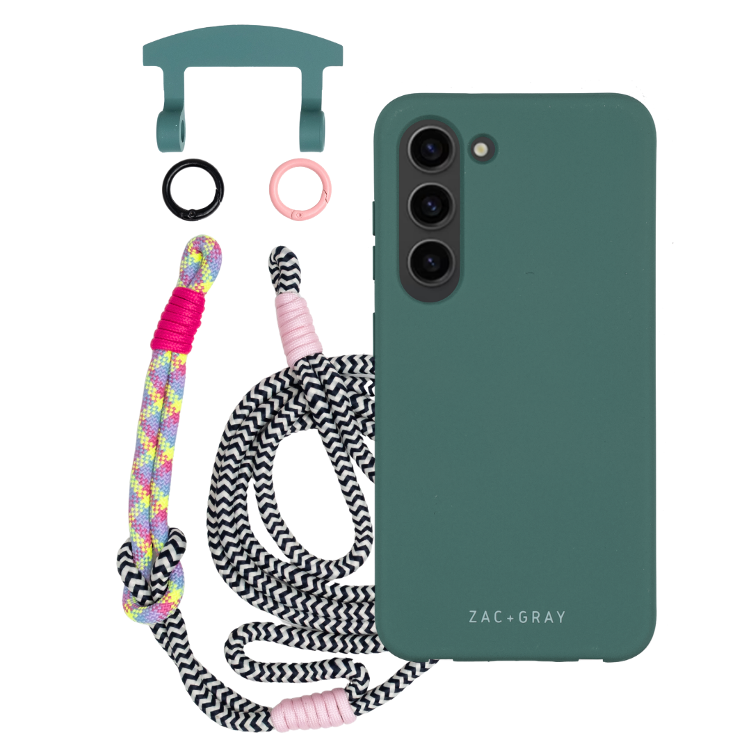 Samsung S24 TIDAL TEAL CASE + KNOTTED CORD