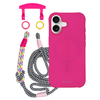 iPhone 17 HOT PINK CASE + KNOTTED CORD