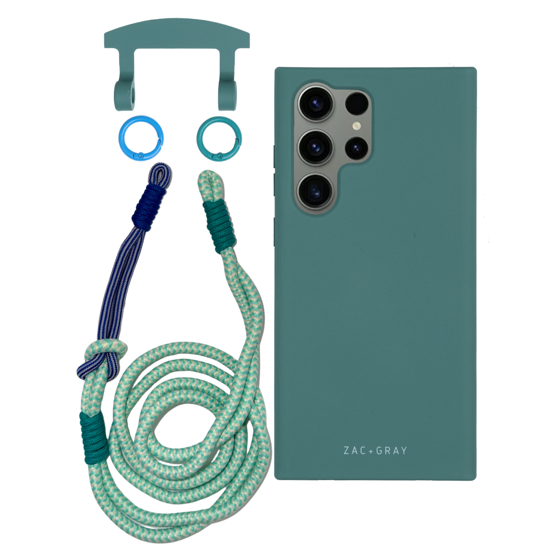 Samsung S24 Ultra TIDAL TEAL CASE + KNOTTED CORD