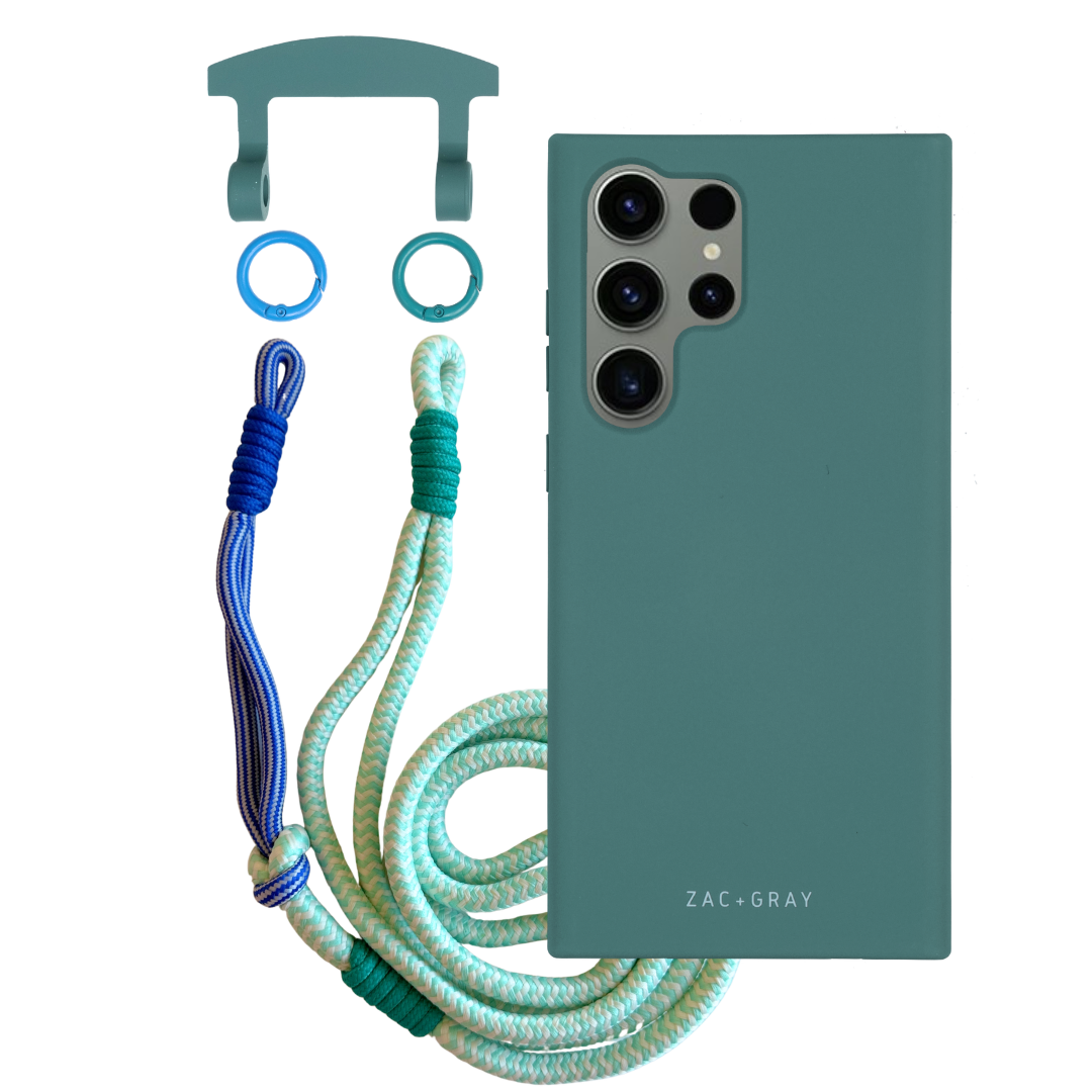 Samsung S25 Ultra TIDAL TEAL CASE + KNOTTED CORD