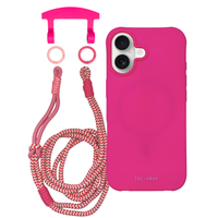iPhone 17 HOT PINK CASE + KNOTTED CORD