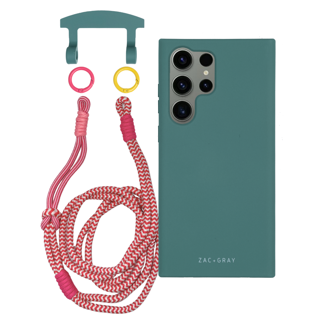 Samsung S24 Ultra TIDAL TEAL CASE + KNOTTED CORD