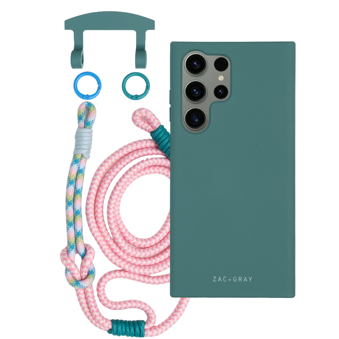 Samsung S25 Ultra TIDAL TEAL CASE + KNOTTED CORD