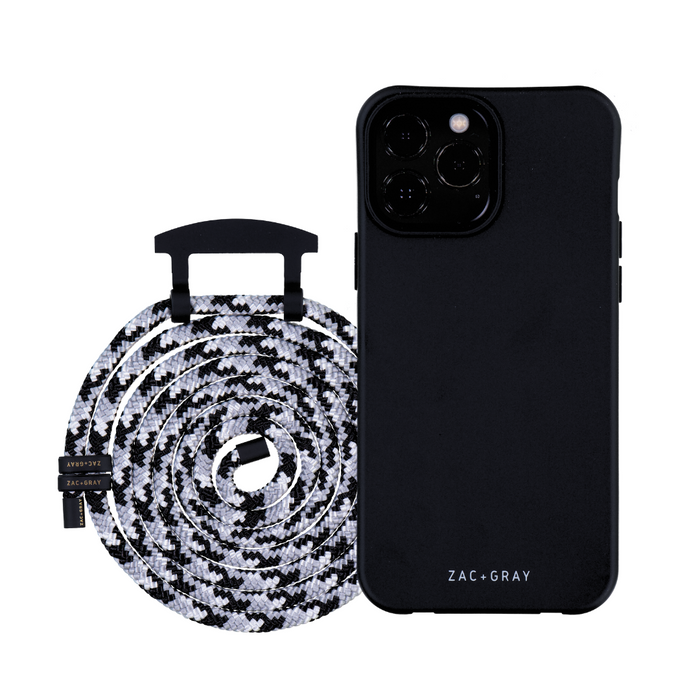 iPhone 14 Pro MIDNIGHT BLACK CASE + GLACIER CORD