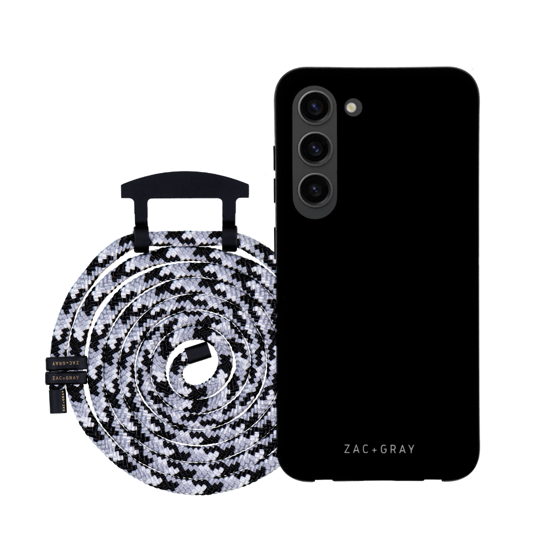 Samsung S24 MIDNIGHT BLACK CASE + GLACIER CORD